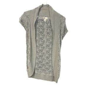 So Women's Open Knit Short Sleeve Cardigan